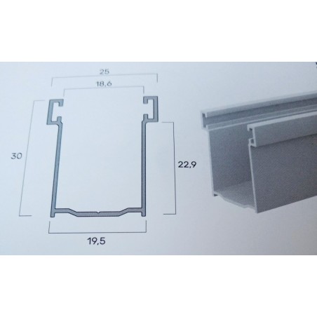 Guida A30 in alluminio estruso zanzartappvitullo