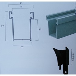 Guida A28 in alluminio estruso zanzartappvitullo