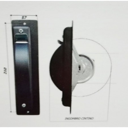 Avvolgitore semincasso dx e sx interasse  210 Mt 10 completo di placca zanzartappvitullo