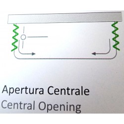 Box vasca estensibile in PVC, a tre lati, due ante, con apertura centrale. zanzartappvitullo