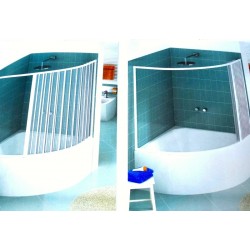 box vasca estensibile in PVC, semicircolare, con apertura laterale zanzartappvitullo